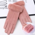 Miniatyrbilde 2 av 8: Motehansker Høst Vinter Furry Varm Full Finger D