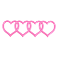 Miniatyrbilde 1 av 5: Love Heart Logo Bakre Trunk Tail Label Badge Bil-klistremerke pink
