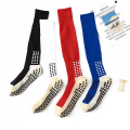 Miniatyrbillede 2 af 8: Lange fodboldstrømper Fodboldstrømper Lange Sports Silikone Anti Slip white