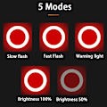 Miniatyrbillede 5 af 8: Cykelbaglygte Multi Lighting Modes Led Cykellys E