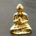 Miniatyrbilde 1 av 5: Ren messing miniatyr shakyamuni Buddha dekorasjon hjemmeinnredning mi Gold