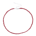 Pikkukuva 1 / 5: Boheemi käsintehty Rainbow Beads Choker kaulakoru karkkiväri Wine red