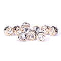 Miniatyrbillede 1 af 5: 10 stk/sæt mini perleblomst krystalbrocheknapper rhinestones