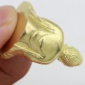 Pikkukuva 4 / 5: Puhdasta messinkiä miniatyyri shakyamuni Buddha sisustus kodin sisustus mi Gold