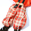 Pikkukuva 7 / 8: Värikäs vetonauhanukke Clown Puinen marionette Red