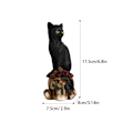 Miniatyrbillede 1 af 8: Skeletter dekorative figurer Katte og krager statuer A2