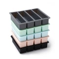 Miniatyrbilde 8 av 8: 1 Stk 4 Ruter Lang Strip Silikon Isbiter Firkantet brettform Gray