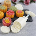 Miniatyrbild 3 av 5: 1Set Flower Mooncake Form Festival DIY Hand Pressure Fondant C
