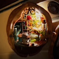 Miniatyrbilde 2 av 7: Resin Walnut Shell Dollhouse Miniature Dollhouse Kit E
