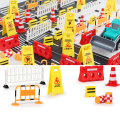 Miniatyrbilde 1 av 5: 62stk Biltilbehør Veiskilt Trafikkmodell DIY-leker