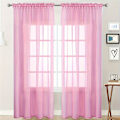 Miniatyrbilde 7 av 8: Chiffon Sheer Vindusgardiner  Semi-blackout Gardin White 140x260cm