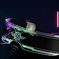 Miniatyrbillede 7 af 8: Mode lysende dekorative briller Neon fest solbriller Transparent