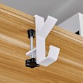 Pikkukuva 4 / 8: Säädettävä Desk Edge Hook Gaming Headset ripustuskoukku White