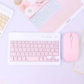 Pikkukuva 1 / 5: Langaton näppäimistö Set Bluetooth -näppäimistöhiirisarja Pink
