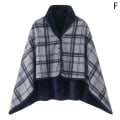Miniatyrbillede 1 af 5: Bærbart plaid fleece tæppe Vintervarme kaster tykke tæppe Gray