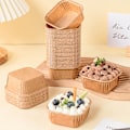 Pikkukuva 1 / 8: 50 kpl / set Kakkumuotti Mold Kakku Muffinssi Cupcake Paperimukit Khaki