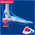 Pikkukuva 4 / 5: 2 Pair Silicon Gel Heel Cushion Care Half Heel Insole Pad bule large-2 pair
