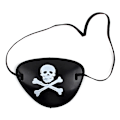 Miniatyrbillede 5 af 8: 3 STK Pirat øje Patch Mønter Skib Balloner Skull Hat Legetøj Pirat 3PCS