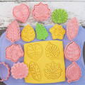 Miniatyrbilde 4 av 5: 8 stk Blader Cookie Kjeksform Fondant kakeform