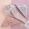 Miniatyrbillede 7 af 8: Cat Coral Fleece Hår hurtigtørrende badehætte Gray