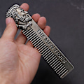 Miniatyrbillede 4 af 5: 1 Stk Gentelman Barber Styling Metal Kam Værktøj Rustfrit Stål