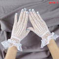 Miniatyrbild 1 av 5: Damhandskar Mesh Näthandskar Spetsvantar Helfingerhandske White-A