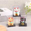 Miniatyrbillede 5 af 8: Solar Powered Lucky kat vinkende arm Vinkende ornamenter indretning White