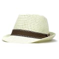 Miniatyrbilde 1 av 8: Menn Beach Sun Hats Summer Cowboy Fedora Retro Jazz Hat Beige