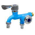Miniatyrbillede 1 af 5: Dobbelt kontrol Dobbelt udløb Vandhane Universal Interface vandhane blue