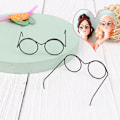 Miniatyrbillede 2 af 5: 1/2/5/10 stk Fashion Rundt stel Lensless Retro Cool dukkeglas 10Pcs