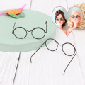 Pikkukuva 2 / 5: 1/2/5/10 kpl muoti pyöreä kehys linssitön Retro Cool Doll Glasse 10Pcs