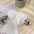 Miniatyrbillede 5 af 8: 360 grader menneskelig induktionsbevægelsessensor lampefatning White