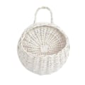 Miniatyrbillede 1 af 5: Vægophæng er urtepotte Håndlavet flettet rattan kurv Hjem White S
