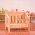 Miniatyrbilde 3 av 8: Dukkehus Miniatyrseng Babyseng Vuggeseng Hjemmodell