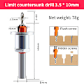 Pikkukuva 1 / 8: Säädettävä Router Core Limiter metalliseosporanterät Poraus type-A8