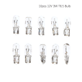 Miniatyrbillede 1 af 8: 10 stk pære 12V 3W T6.5 bil instrumentbræt lys indikatorlys