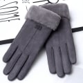 Miniatyrbilde 3 av 8: Motehansker Høst Vinter Furry Varm Full Finger D