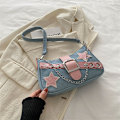 Miniatyrbillede 1 af 8: Dame håndtasker Stars Pattern Cool underarm taske Light blue