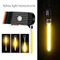 Miniatyrbillede 1 af 8: Cykelbaglygte Rindende vand Advarselslamper Type C Genopladelig Yellow