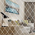 Pikkukuva 5 / 5: Diamond Spliced Tarrat Akryyli Mirror Sheets Seinätarrat 17pcs