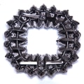 Miniatyrbillede 2 af 5: Kvinder Sko Clips DIY Sko Charms Blomster dekorative tilbehør Black