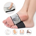 Miniatyrbillede 2 af 5: 1 Par Flat Foot Correction Cushioning ar Fodpuder Black L