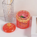 Miniatyrbillede 5 af 8: Stripe blomsterpotte silikoneform DIY blomsteropbevaringsboks Craft