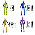 Miniatyrbillede 2 af 8: Multi-ed Movable Robot 3d Printet Mannequin Robot Model Gold