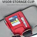 Pikkukuva 6 / 8: Auton aurinkolasien organizer Multi-Pocket Storage aurinkolasien pidike Black