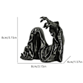 Miniatyrbilde 1 av 8: Harpiks Grim Reaper Skulptur Kunst Dekorativ Skrivebord Figur Ornamenter M
