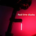 Miniatyrbillede 8 af 8: Cykelbaglygte Rindende vand Advarselslamper Type C Genopladelig Red