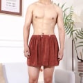 Miniatyrbilde 6 av 8: Mikrofiber pyjamas Herre Natttøy Korte håndklebukser Coffee