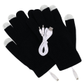 Miniatyrbild 3 av 5: USB uppvärmda handskar varma konstant temperatur touch handskar Gray
