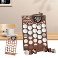 Miniatyrbillede 2 af 8: Træhjerte Kaffeholder til Husholdningen Kaffebar Dekorativ Pynt 1Set